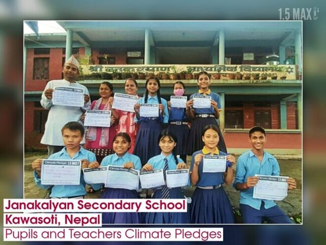 Janakalyan Secondary School - Kawasoti, Nepal - Pupils and Teachers Climate Pledges